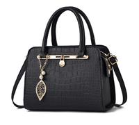 Borsa da donna, mini borsa a tracolla alla moda, piccola borsa a mano con manico superiore, pochette da sera - nera