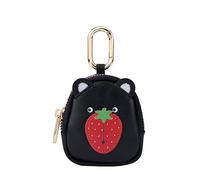 Borsa da donna modello Coquette con cerniera Y2k Dark Academia borsa per rossetto adolescenti Fairycore portachiavi mini portafoglio, nero, Taglia unica