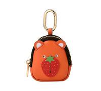 Borsa da donna modello Coquette con cerniera Y2k Dark Academia borsa per rossetto adolescenti Fairycore portachiavi mini portafoglio, Arancione, Taglia unica