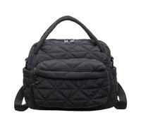 Borsa da donna morbida, leggera e alla , 27 x 21 x 19 cm, borsa a tracolla con caratteristiche robuste, elegante borsa per tutti i giorni, borsa alla , accessorio per viaggi di lavoro, Nero