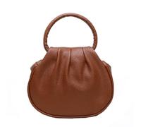 Borsa da donna, piccola borsa rotonda, nuovo stile, mini, resistente, alla moda, portamonete versatile, borsa da viaggio (Marrone, 20 * 8 * 16cm)