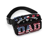 Borsa da donna piccola con stampa completa, portatile, decorativo per abiti alla moda con tracolla regolabile compatibile con la bandiera americana degli Stati Uniti, il miglior papà