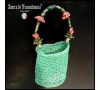borsa da donna pochette fashion media maniglia fatta mano raffia elegante boho