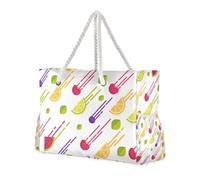 Borsa da donna portatile con anguria e limone, astratta, alla moda, con tasche laterali, grandi borse per piscina, palestra, generi alimentari e viaggi