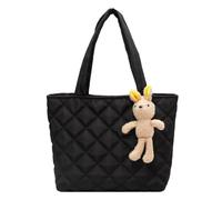 Borsa da donna Quilted con Borsa Hobo a sospensione Casualizza Casualmente Borsa leggera borsetta leggera sacca for pendolarismo invernale (nero)