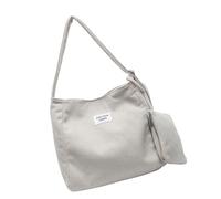 Borsa da donna Retro Crossbody Grande Capacità Spalla Estetica Estetica Borsa A Velluto A Coste Messaggeri Per Le Donne Di Tutti I Giorni Della Spalla Del Velluto A Coste Grande Capacità, Beige e