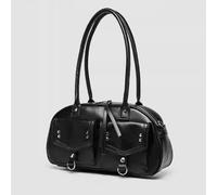 Borsa da donna sotto le ascelle Pochette nera portatile per lo shopping di