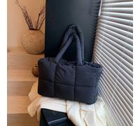 Borsa da donna spaziosa e alla moda, trapuntata, con tracolla rimovibile e cerniera, adatta per lavoro, viaggio e palestra - disponibile nei colori crema, viola e nero Tagli UnicaColore unicoPoliester