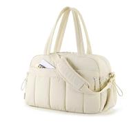Borsa da donna versatile con tracolla impermeabile e multi scomparto per la collezione di viaggio essenziale da viaggio, Beige, Bellezza di massa