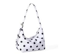 Borsa da donna versatile sotto le ascelle con chiusura a cerniera Borsa Boston da viaggio di grande capacità Borsa da lavoro per appuntamenti, bianco, 250.00x170.00x100.00mm/9.84x6.69x3.94inch