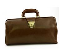 Borsa da Dottore Scomparto Unico Vera Pelle Colore Marrone - Mania