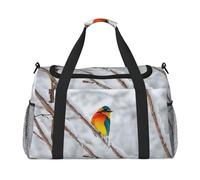 Borsa da fine settimana con stampa di alberi di betulla,Borsa da palestra con,Borsa da viaggio per il fine settimana di notte