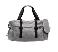 Borsa da fitness oversize con scomparto separato bagnato asciutto borsone da viaggio borsa per gli appassionati di palestra pieghevole organizer per attrezzature sportive, grigio, Bellezza di massa