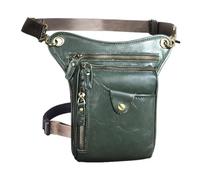 Borsa da gamba Borsa a tracolla da viaggio in pelle spessa uomo, design casual caffè, classica, con cintura in vita, borsa gamba da uomo(Color11)