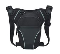 Borsa da gamba Borsa da gamba for uomo e donna, borsa coscia con cintura for, marsupio impermeabile da uomo(Black)