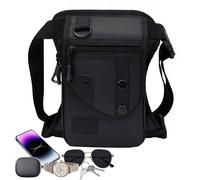 Borsa da gamba, borsa da gamba per uomo, motociclismo, borsa a goccia per moto, impermeabile, regolabile, per pesca, escursionismo, ciclismo, Nero , vedi descrizione, Vedi descrizione