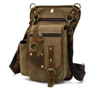 Borsa Da Gamba For Equitazione All'aperto, Borsa A Tracolla Casual In Tela, Marsupio Alla Moda For Uomo E Donna, Borse For Organizer For Portafoglio For Cellulare, Bicicletta, Moto(Coffee)