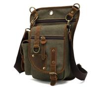 Borsa Da Gamba For Equitazione All'aperto, Borsa A Tracolla Casual In Tela, Marsupio Alla Moda For Uomo E Donna, Borse For Organizer For Portafoglio For Cellulare, Bicicletta, Moto(Green)