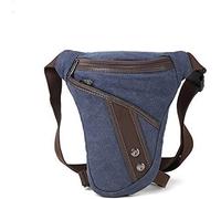 Borsa da gamba per escursionismo, zaino a vita, Uomo Coscia Marsupio Drop Bag Motociclo Equitazione Spalla Multifunzionale Borsa a Tracolla Nylon Maschio Fianchi Cintura Gamba Marsupi Marsupio(Blue)