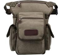 Borsa da gamba per escursionismo, zaino a vita, Uomo Tela Vita Goccia Gamba Borsa Messenger Spalla Fanny Pack Tracolla Coscia Fianchi Cintura for Viaggio Motociclo Marsupio(Green)