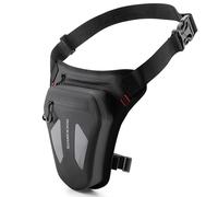 Borsa da gamba per moto, cintura da coscia, borsa a tracolla - nera