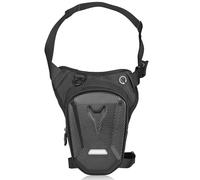 Borsa da gamba per moto, custodia rigida impermeabile, borsa da gamba, borsa da uomo e donna, borsa per la coscia, borsa per le gambe, per escursioni, equitazione, pesca (nero), Nero , 20 x 14.5 x 8