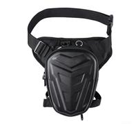 Borsa da gamba rigida per moto, impermeabile, 21 cm, design nero | Interno spazioso, può contenere chiavi del telefono, adatto per moto, scooter, e-bike, soluzione di stoccaggio asciutto (nero
