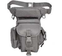 Borsa da gamba tattica militare per coscia, per moto, bici all'aperto, ciclismo, traivel, Grigio, Moda