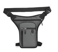 Borsa da gamba Uomo Borsa a Gamba Lunga Marsupio Impermeabile Porta Telefono Motociclista Spalla Tracolla Cintura Coscia Fianchi Marsupi da uomo(Grey)