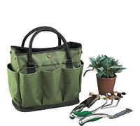 Borsa da giardino, giardinaggio Tool kit Storage Holder Oxford bag Home organizer con 8 tasca - verde scuro