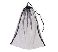 Borsa da ginnastica con coulisse, in rete ventilata, per allenamento e sport, Nero , 41x30cm