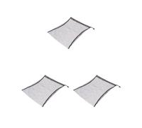 Borsa da ginnastica con coulisse, in rete ventilata, per allenamento e sport, Set da 3 (nero), 41x30cm