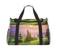 Borsa da golf con stampa parco, borsa da weekender, borsa da allenamento, borsa da yoga, borsone per oggetti personali per Audlts, Nero , Taglia unica