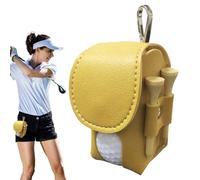 Borsa da golf da uomo, in pelle PU, organizer per palloni da golf, con clip, per donne, uomini e papà