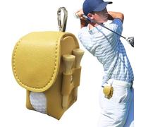 Borsa da golf in pelle PU, organizer per palloni da golf, con clip e funzione di trasporto, portatile, per uomini e donne