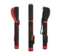 Borsa Da Golf Leggera Con Supporto, Classica Borsa Da Golf Con Carrello, Tasche Multiple, Tasche Con Cerniera, For Un Campo Pratica Con Poche Mazze(Black and red)