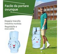 Borsa Da Golf Per Carrello - Leggera Piccola Zaino Multi Tasca | Organizzatore Per Tee Da Golf Golfisti Uomini e Donne per Interno Esterno Giardino