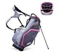 Borsa da golf - Premium Everyday - Borsa da golf da donna per donne e signore, divisori superiori a 14 vie, ultra leggera, facile da trasportare, durevole e resistente all'acqua (rosa/grigio)