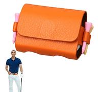 Borsa da golf Valori da golf, Borsa da golf, Sacchetto di stoccaggio, Borsa per palline da golf in pelle PU per donne, pratica custodia portatile per palline da golf con 2 palline e 4 tee da golf per