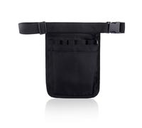 Borsa da Infermiera,Marsupio Infermiera,Organizer con Cintura Porta Attrezzi Regolabile,Borsa Multifunzionale per Infermiere,per Forbici,Garza e Altre Forniture,Accessori per la Cura (Nero,25 x 18 cm)