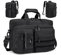 Borsa da lavoro 3 in 1 da uomo, borsa per computer portatile da 17,3 | Borsa a tracolla militare per laptop, lavoro, cantiere, viaggi, lavoro, scuola