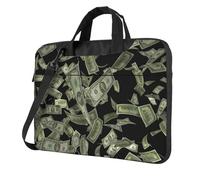 Borsa da lavoro da ufficio leggera e versatile con stampa di denaro con simbolo del dollaro borsa elegante e funzionale per computer portatile da, Nero , 14 inch