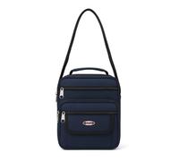 Borsa da lavoro da uomo, a tracolla, da uomo, colore nero e blu, Blu, Tasca per documento d'identità