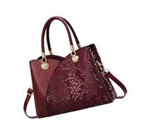 Borsa da lavoro professionale spaziosa per le donne 2025 Borse a tracolla alla moda con tracolla ergonomiche pendolari essenziali in pelle PU Borsa a tracolla da donna, Rosso, One Size