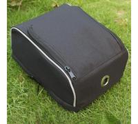 Borsa da manubrio per bicicletta, con strisce riflettenti e foro per circuito, per bicicletta elettrica, taglia grande o piccola, colore nero (grande)