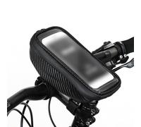 Borsa da manubrio rigida per bicicletta, tasca frontale per telefono touch screen per smartphone da 4,7-6,5 pollici, impermeabile PU+EVA Ciclismo Storage