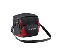 VAUDE Borsa manubrio OnTour Box M – impermeabile per bici da viaggio – Nero/Rosso 4 L