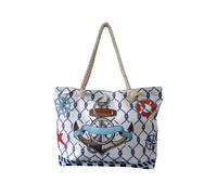 Borsa Da Mare Grande In Fantasia Marina Da Spiaggia Con Manici In Corda