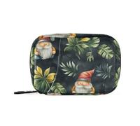 Borsa da medicina da viaggio con scomparti rimovibili Cartoon Santa Leaf Design Organizzatore portatile con cerniera per portafoglio