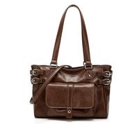 Borsa da moto da donna in pelle PU (caffè) | Generic Borse da moto, borsa a tracolla da donna, in pelle PU, per uso quotidiano, colore nero, capiente